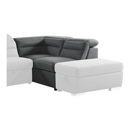 Homelegance Right Side Chaise With Adjustable Headrests