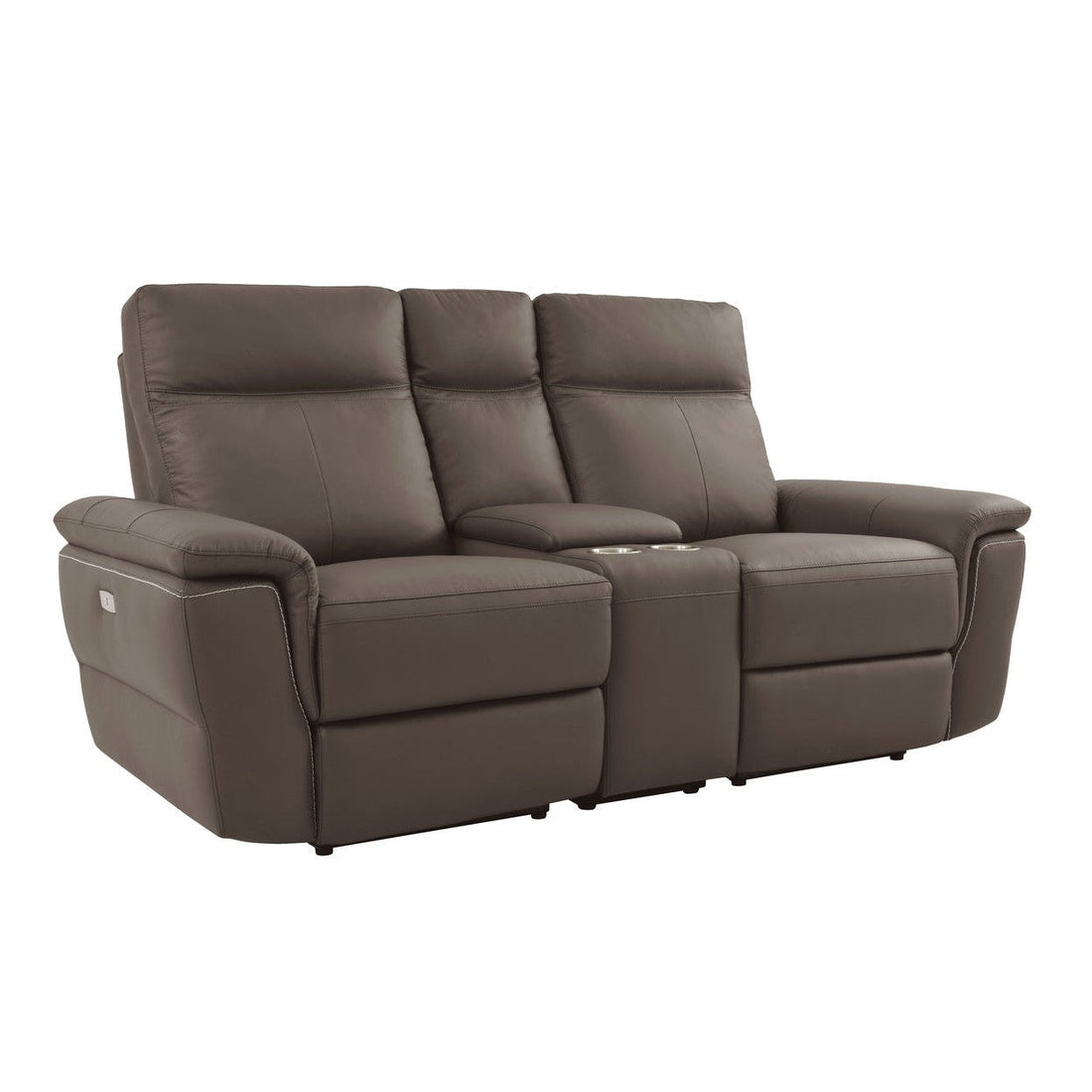 (2) POWER D. RCLNR LOVE SEAT W/ CONSOLE 8308-2CNPW*