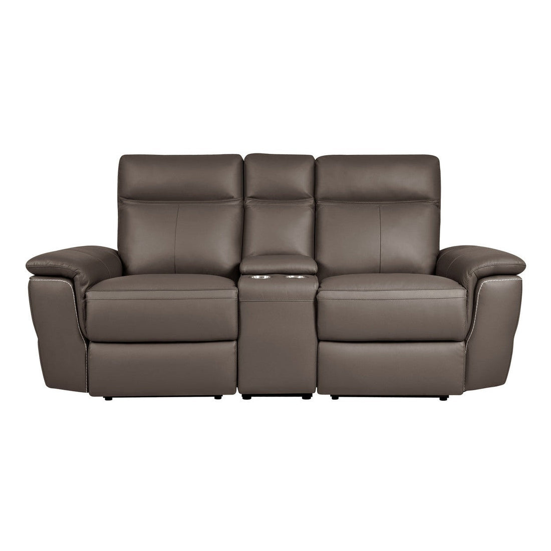 (2) POWER D. RCLNR LOVE SEAT W/ CONSOLE 8308-2CNPW*