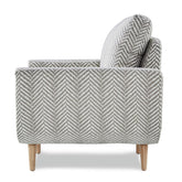 ACCENT CHAIR, GRAY HERRINGBONE 8327GY-1S