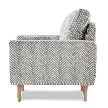 ACCENT CHAIR, GRAY HERRINGBONE 8327GY-1S