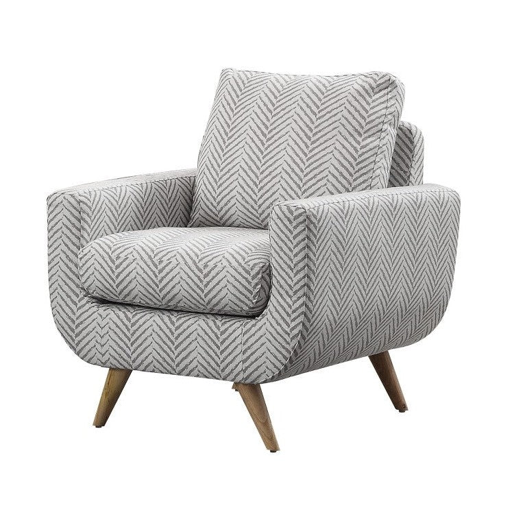 ACCENT CHAIR, GRAY HERRINGBONE 8327GY-1S