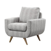 ACCENT CHAIR, GRAY HERRINGBONE 8327GY-1S