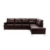 3PC SET: SECTIONAL, OTTOMAN 8378BRW*3