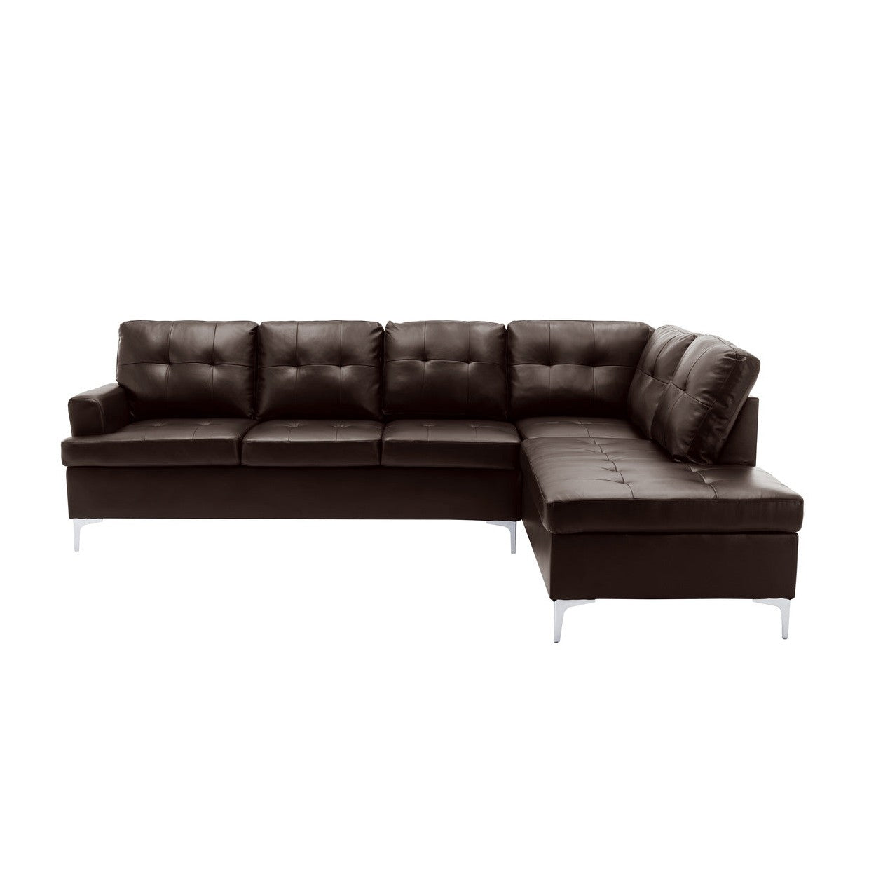 3PC SET: SECTIONAL, OTTOMAN 8378BRW*3