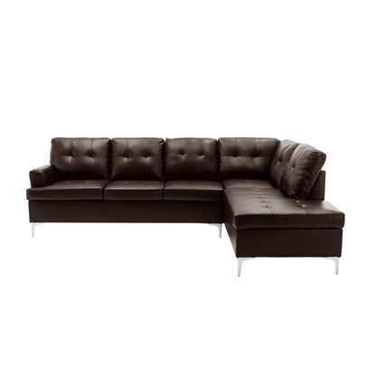 3PC SET: SECTIONAL, OTTOMAN 8378BRW*3