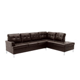 3PC SET: SECTIONAL, OTTOMAN 8378BRW*3