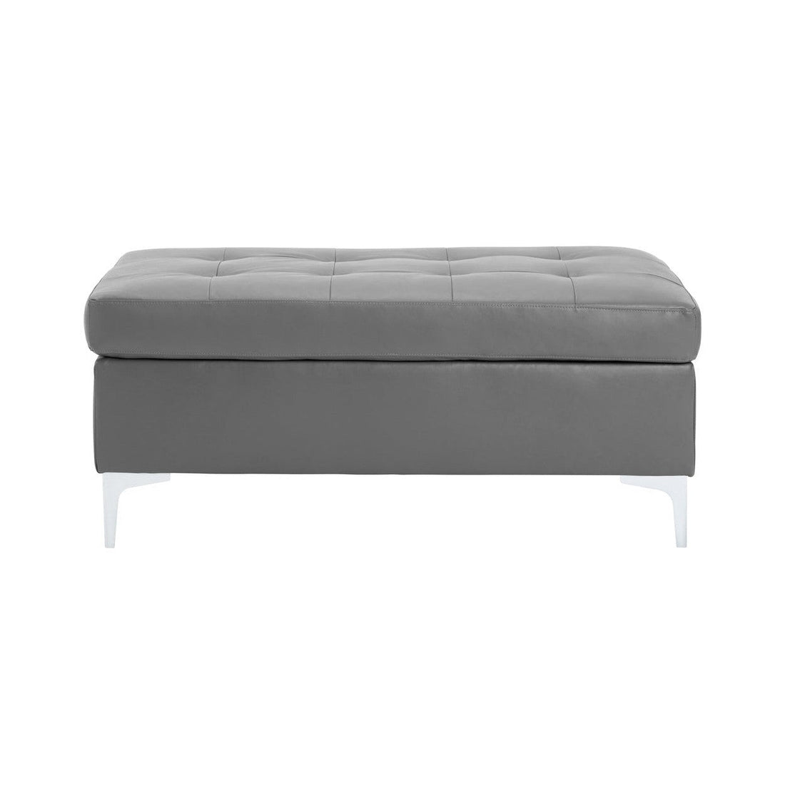 OTTOMAN, GRAY PU 8378GRY-4