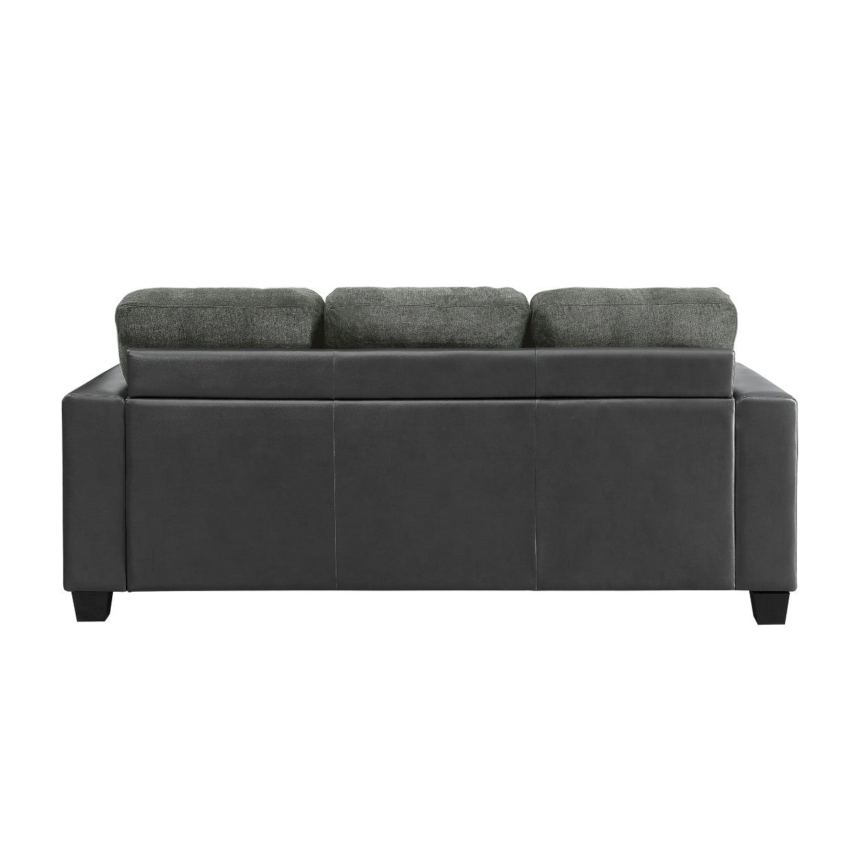 REVERSIBLE SOFA CHAISE WITH 2 PILLOWS, GRAY FABRIC &amp; P/U 8401GY-3SC