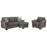 Brise Sofa Chaise and Chair Ash-84102U1