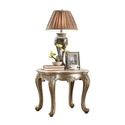 END TABLE, MARBLE TOP 8412-04