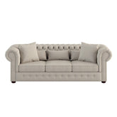 SOFA, 5 PILLOWS, NATURAL 100% POLYESTER 8427-3
