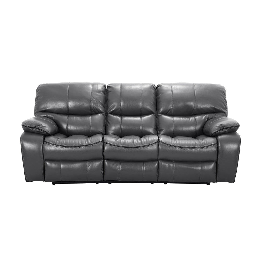 D.RCLNR SOFA,GRY LTHR GEL MATCH 8480GRY-3