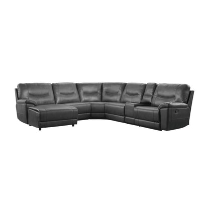 (6)6-Piece Modular Reclining Sectional with Left Chaise 8490GRY*6LCRR