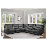 (6)6-Piece Modular Reclining Sectional 8490GRY*6LRRR