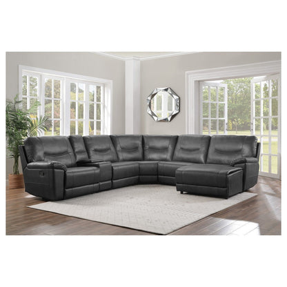 (6)6-Piece Modular Reclining Sectional with Right Chaise 8490GRY*6LRRC