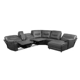 (6)6-Piece Modular Reclining Sectional with Right Chaise 8490GRY*6LRRC