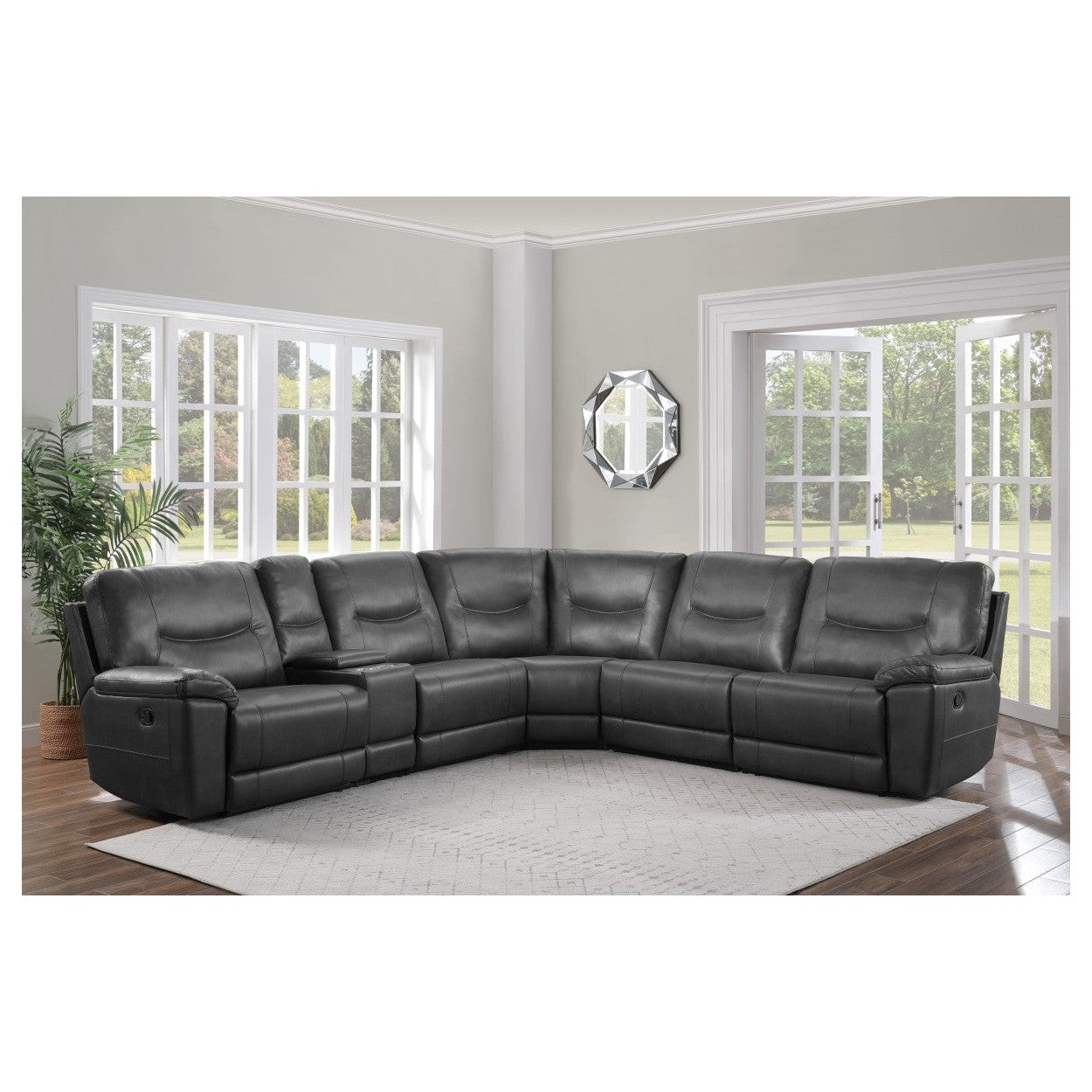 (6)6-Piece Modular Reclining Sectional 8490GRY*6LRRR