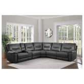 (6)6-Piece Modular Reclining Sectional 8490GRY*6LRRR
