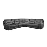 (6)6-Piece Modular Reclining Sectional 8490GRY*6LRRR