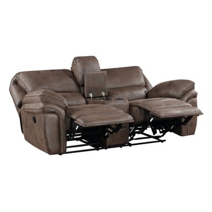 Homelegance Proctor Love Seat doble reclinable con consola central