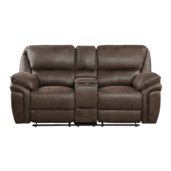 Homelegance Double Reclining Love Seat With Center Console