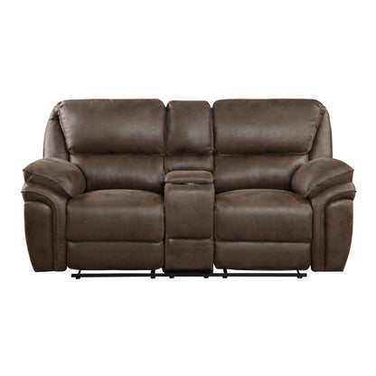 Homelegance Proctor Love Seat doble reclinable con consola central