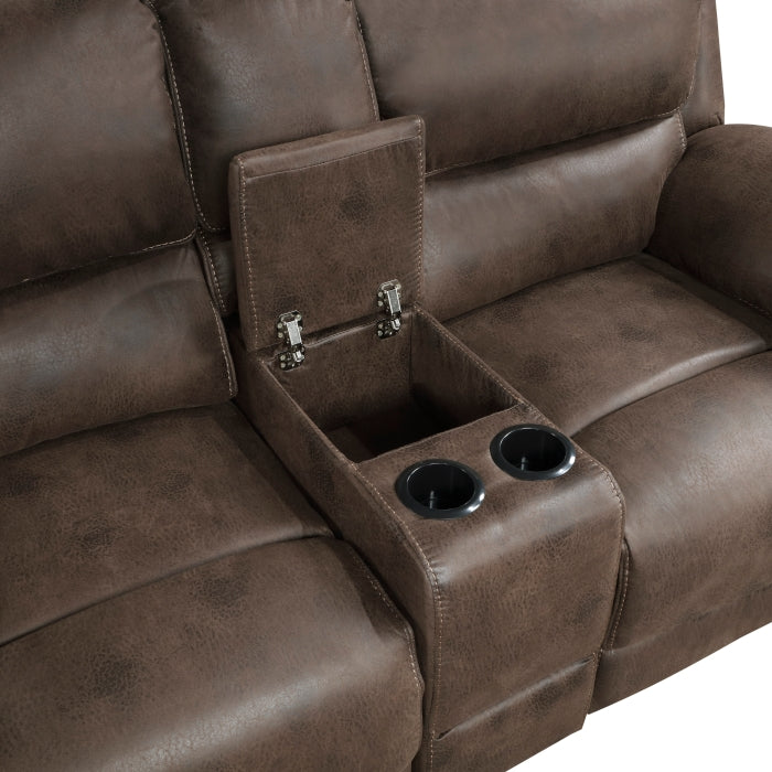 Homelegance Proctor Love Seat doble reclinable con consola central