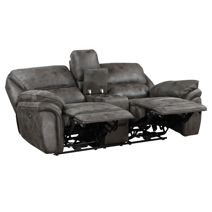 Homelegance Power Double Reclining Love Seat With Center Console