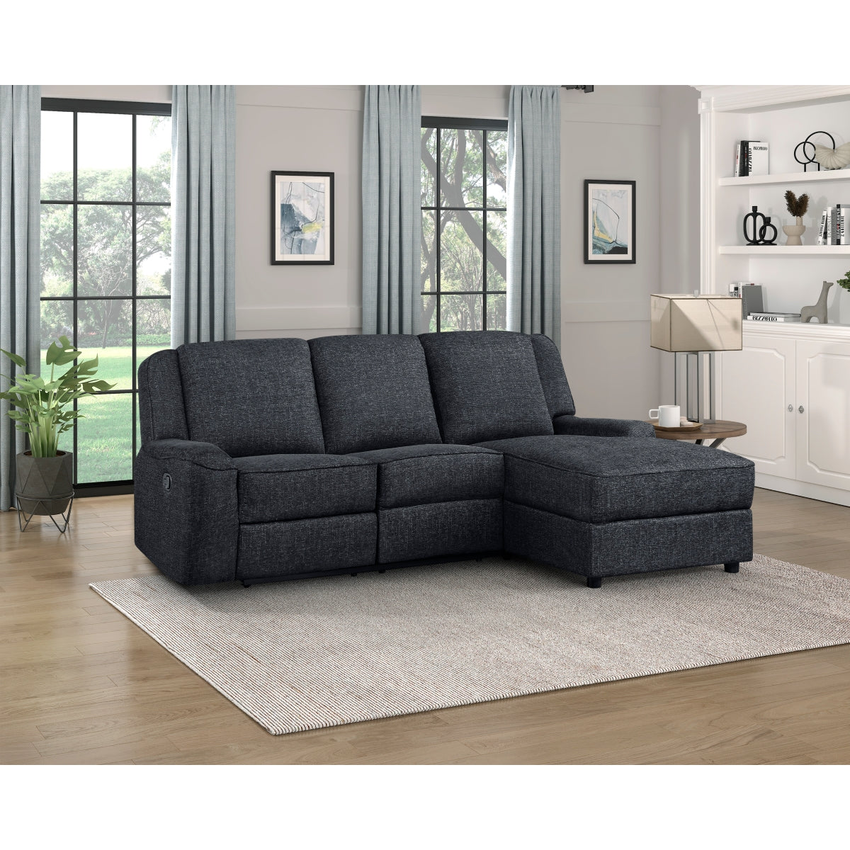 Homelegance Monterey (2)2-Piece Reclining Sectional with Right Chaise