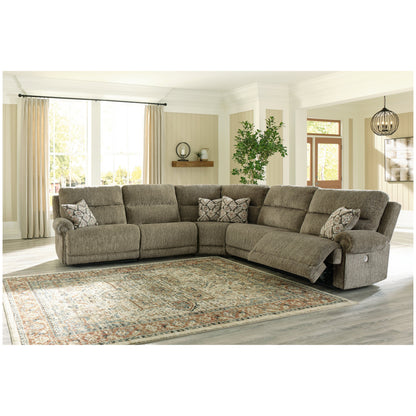 Lubec 5-Piece Power Reclining Sectional Ash-85407S1