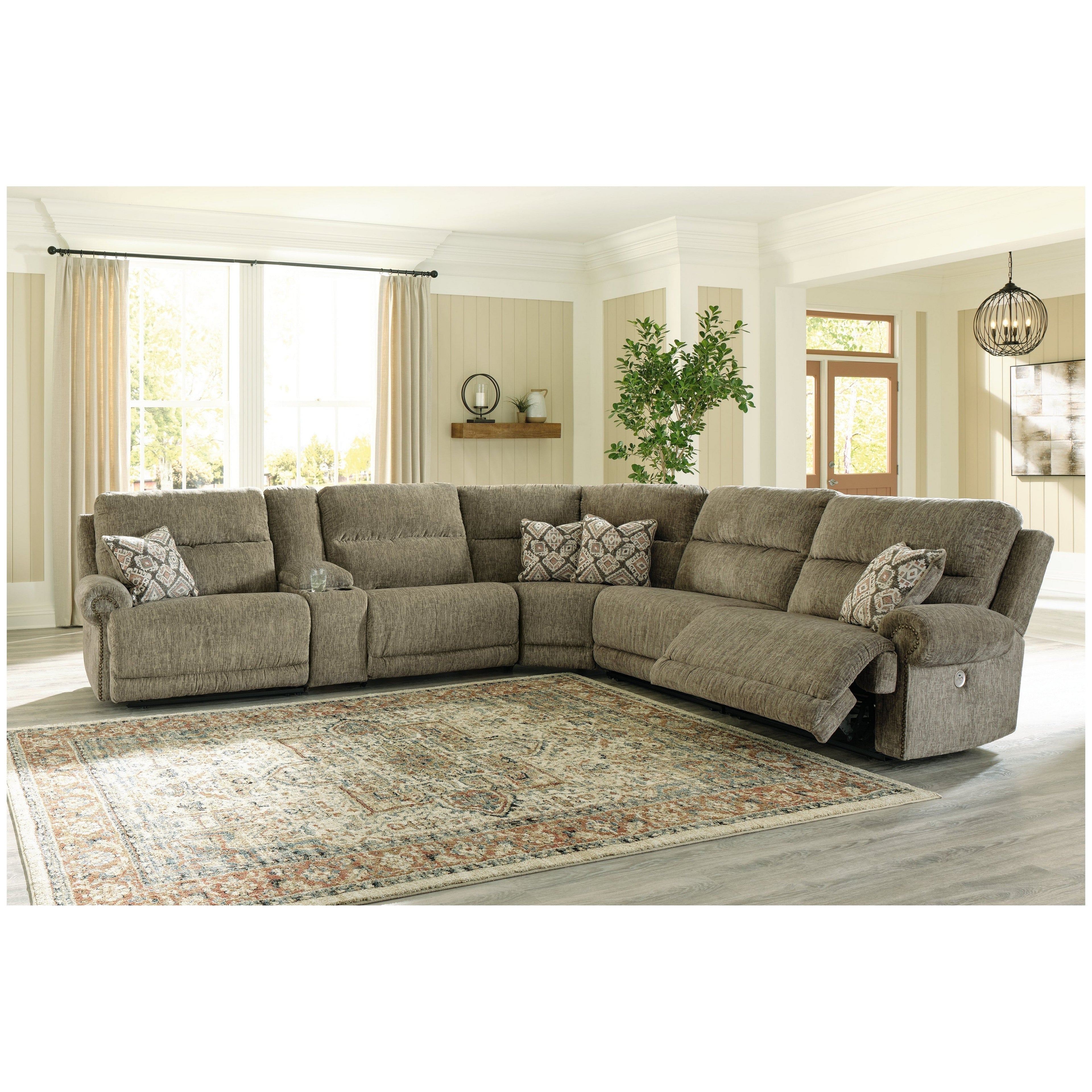 Lubec 6-Piece Power Reclining Sectional Ash-85407S2
