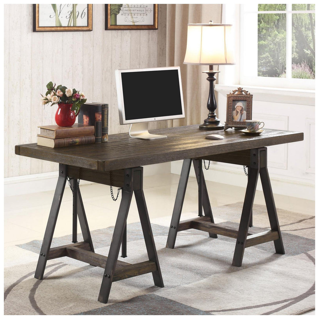 Delmar Adjustable Writing Desk Burnished Cognac 881171