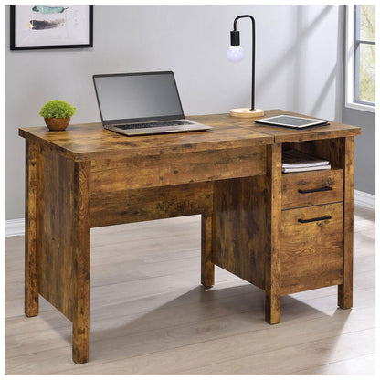 Delwin Lift Top Office Desk with File Cabinet Antique Nutmeg 881240