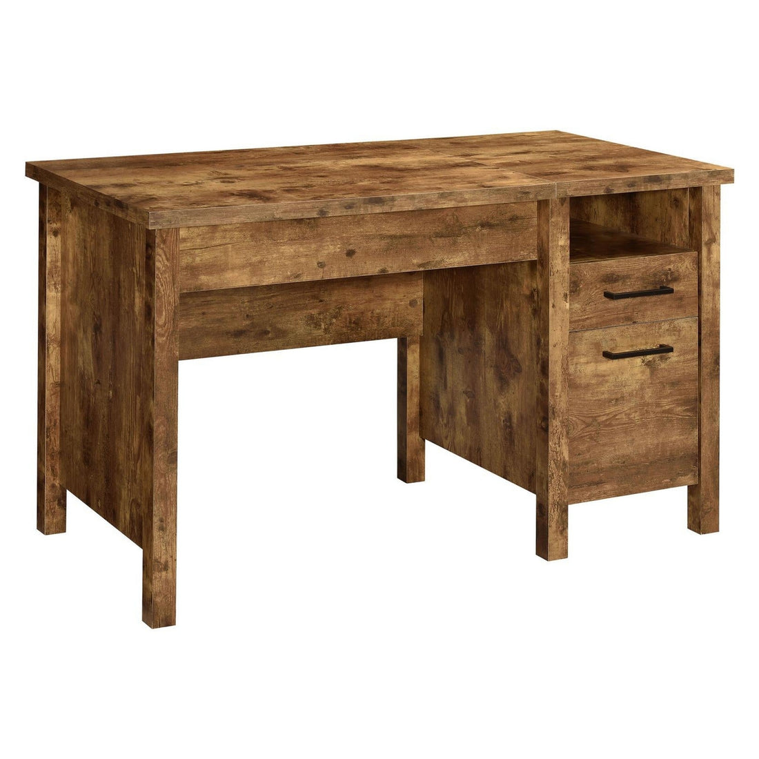 Delwin Lift Top Office Desk with File Cabinet Antique Nutmeg 881240