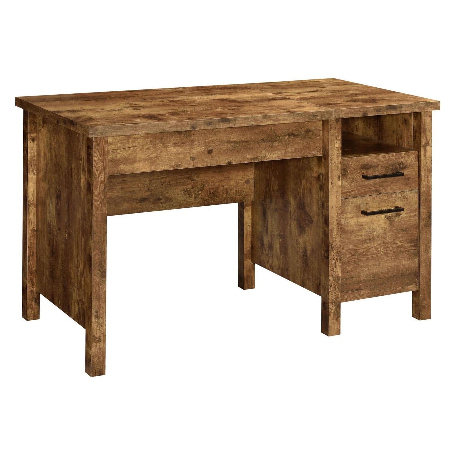 Delwin Lift Top Office Desk with File Cabinet Antique Nutmeg 881240