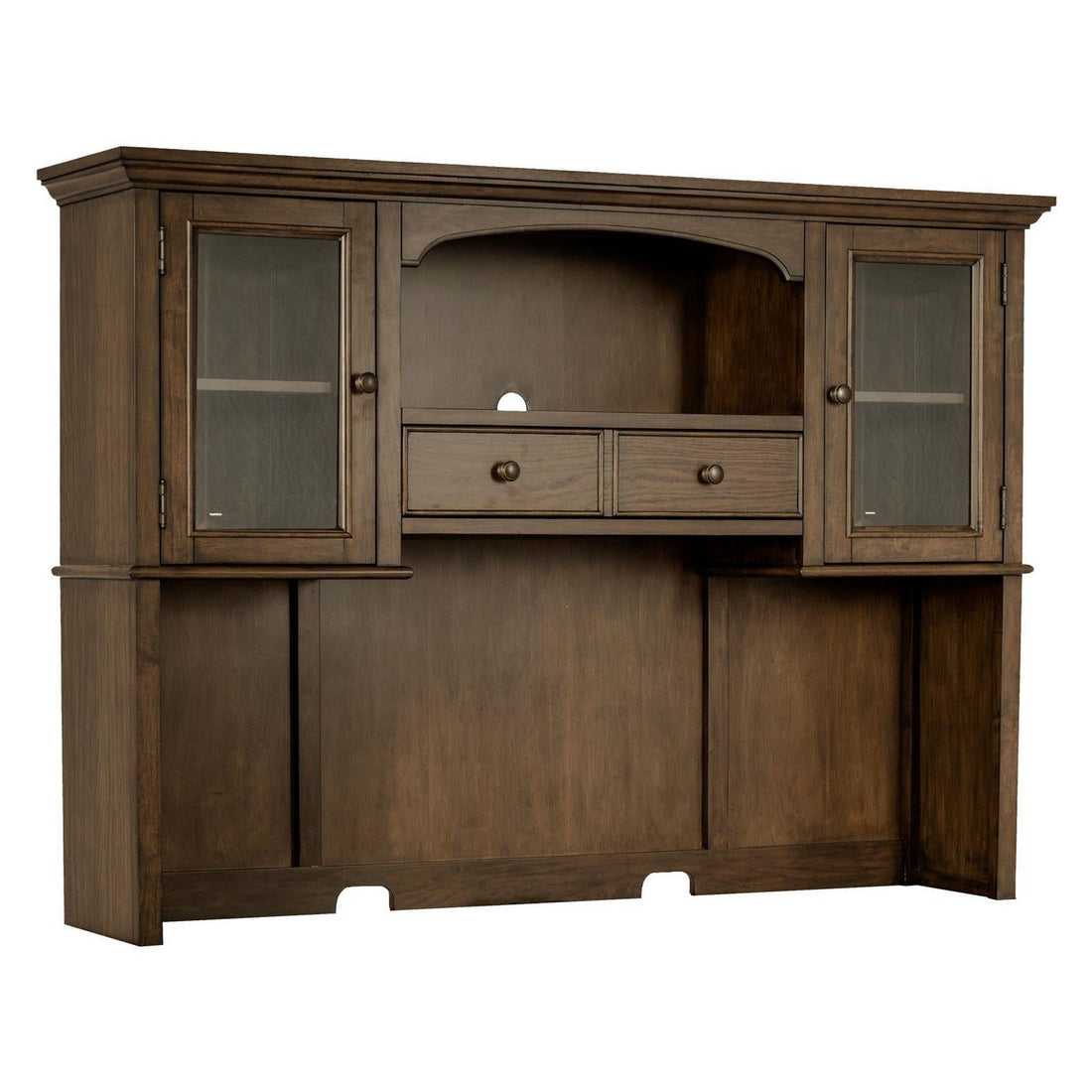 Hartshill 2-door Hutch with Shelves Burnished Oak 881283H