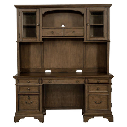 Hartshill Credenza with Hutch Burnished Oak 881283