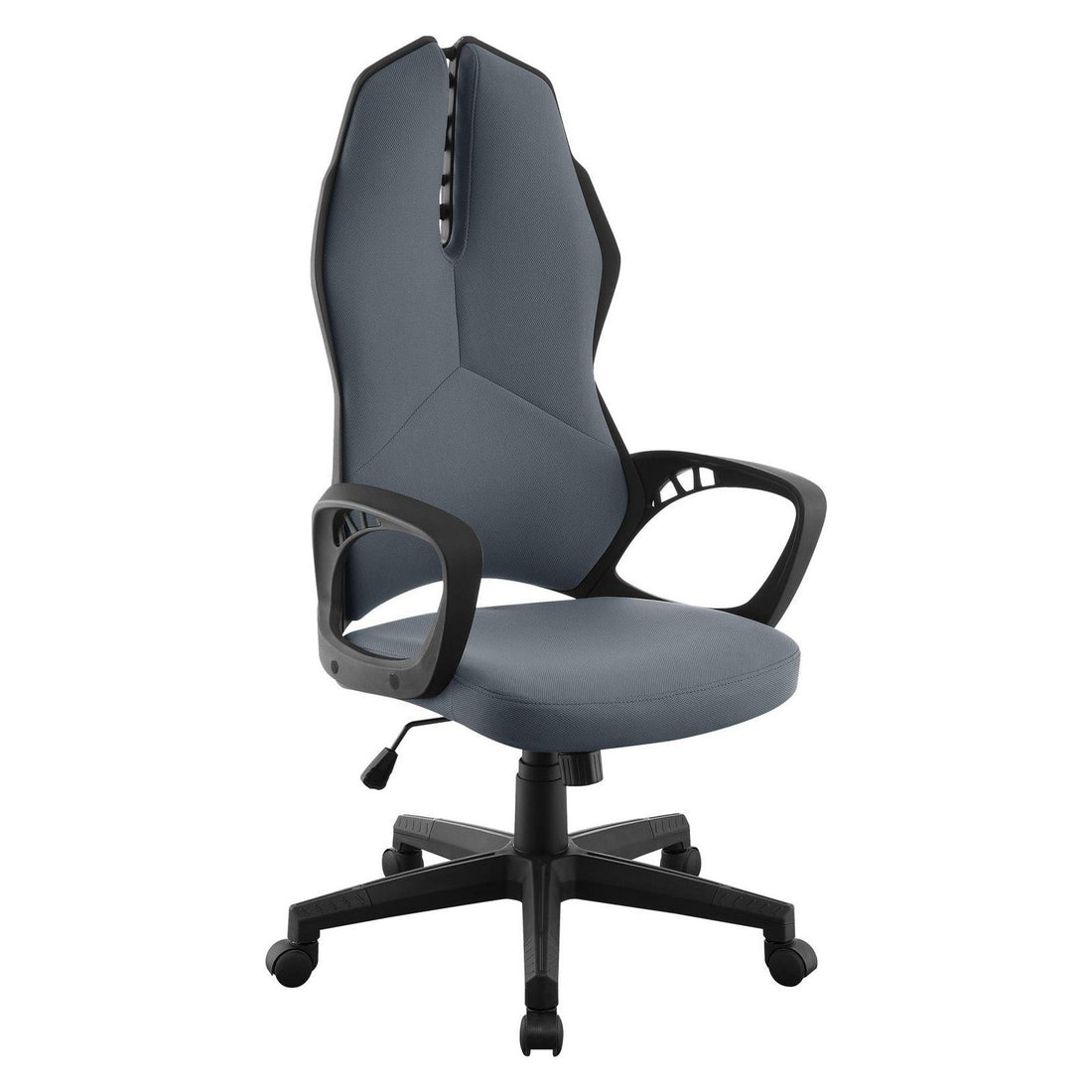 Upholstered Office Chair Dark Grey and Black 881366