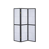 Katerina 3-panel Folding Floor Screen Black and White 900102