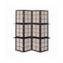 Iggy 4-panel Folding Screen with Removable Shelves Tan and Cappuccino 900166