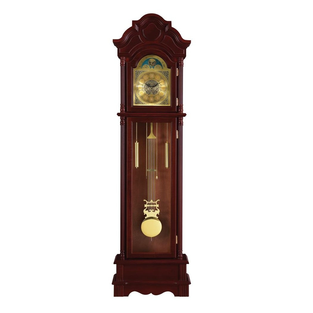 Diggory Grandfather Clock Brown Red and Clear 900749