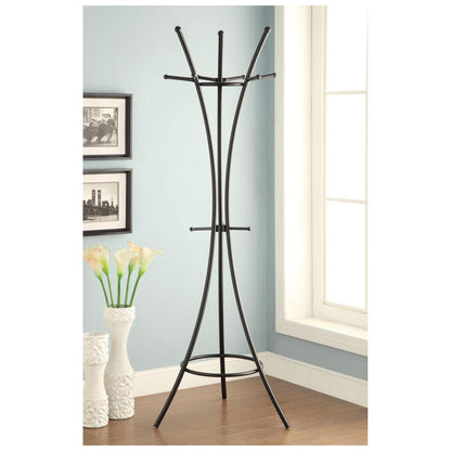 Coaster 12-Hook Coat Rack Black