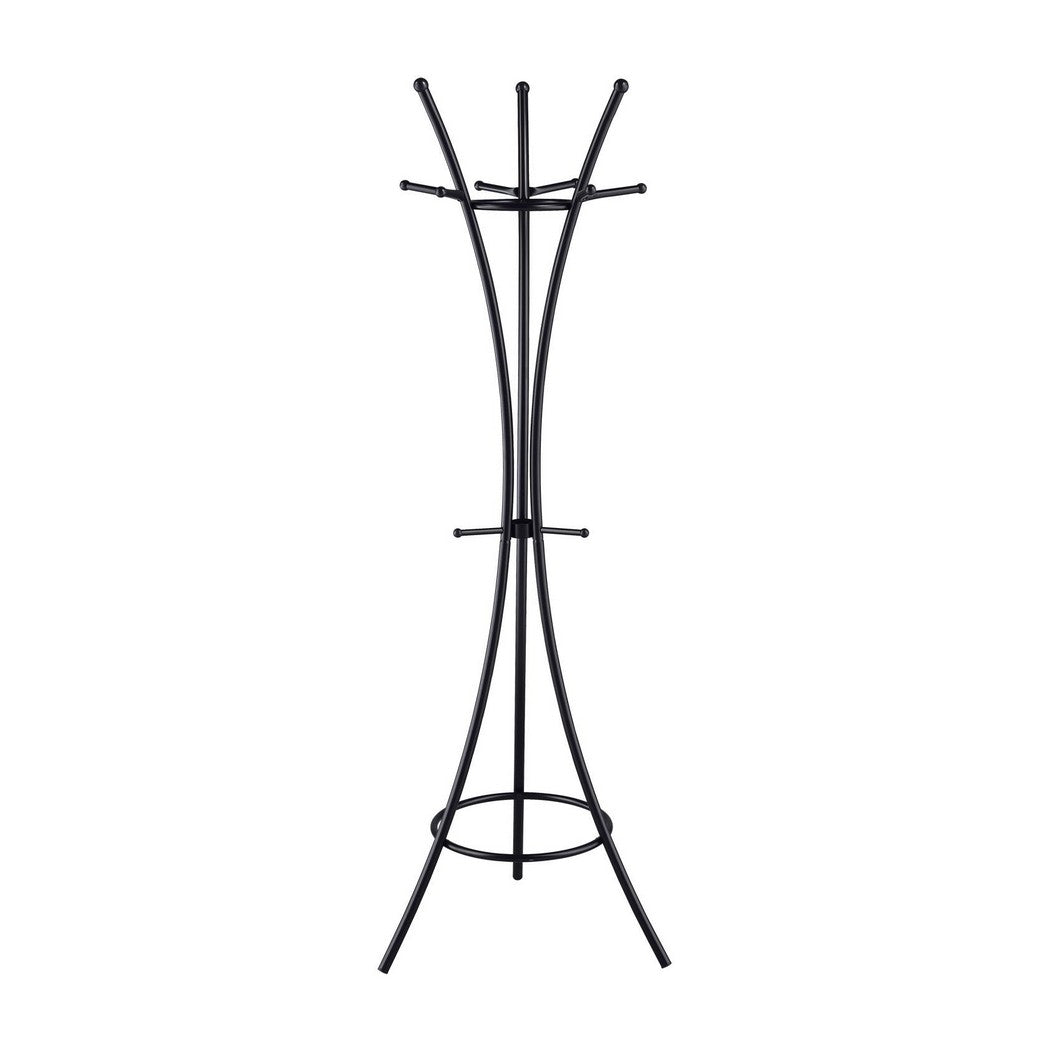 Coaster 12-Hook Coat Rack Black