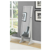 Yvonne Storage Jewelry Cheval Mirror Dove Grey 901866