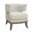 Dominic Barrel Back Accent Chair White and Weathered Grey 902559