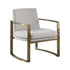Cory Concave Metal Arm Accent Chair Cream and Bronze 903048