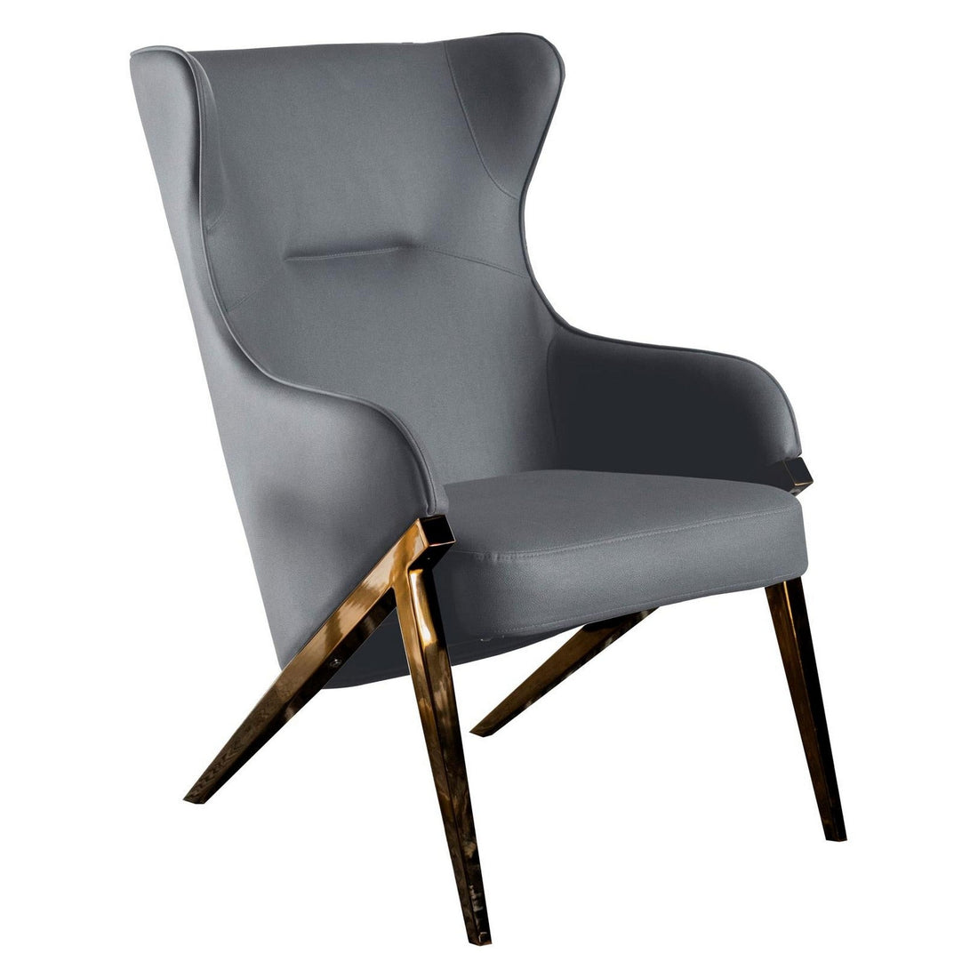 Walker Upholstered Accent Chair Slate and Bronze 903053