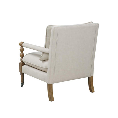 Monaghan Upholstered Accent Chair with Casters Beige 903058