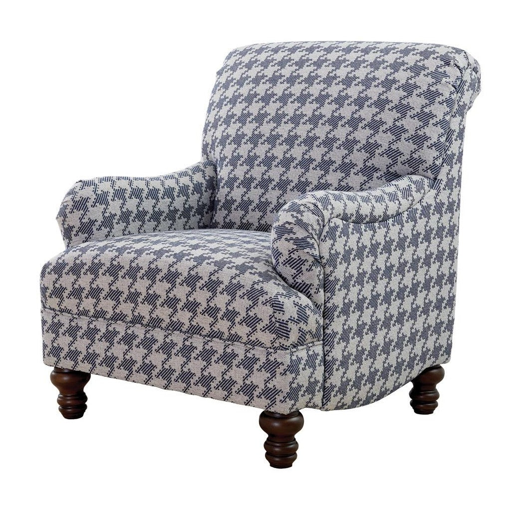 Glenn Recessed Arms Accent Chair Blue 903093